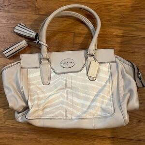 Zebra Coach Medium Tote